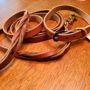 Handcrafted Leather Leash and Collar